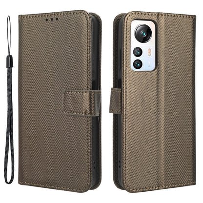 For Blackview A85 Diamond Texture Mobile Phone Cover PU Leather Wallet Stand Phone Case