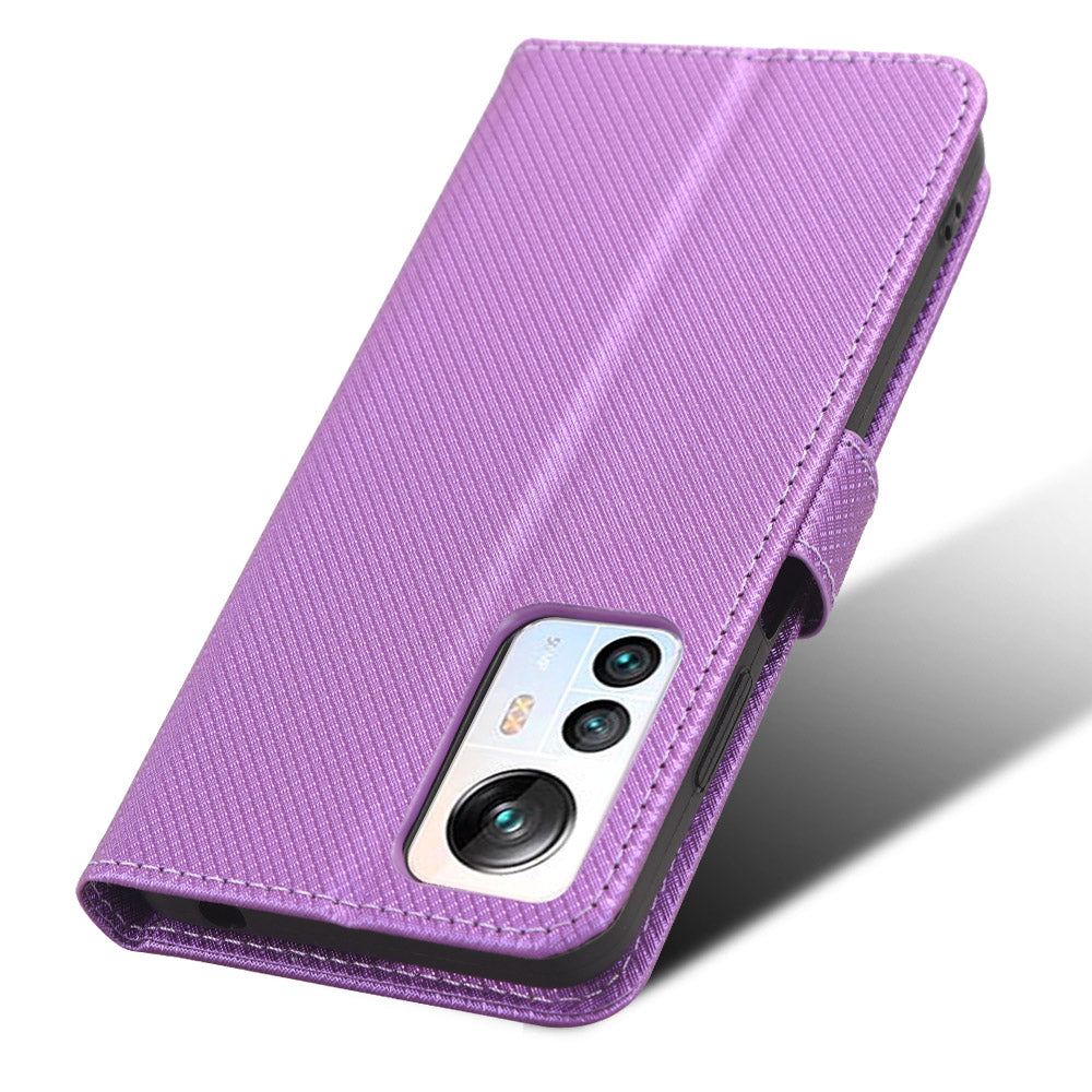 For Blackview A85 Diamond Texture Mobile Phone Cover PU Leather Wallet Stand Phone Case
