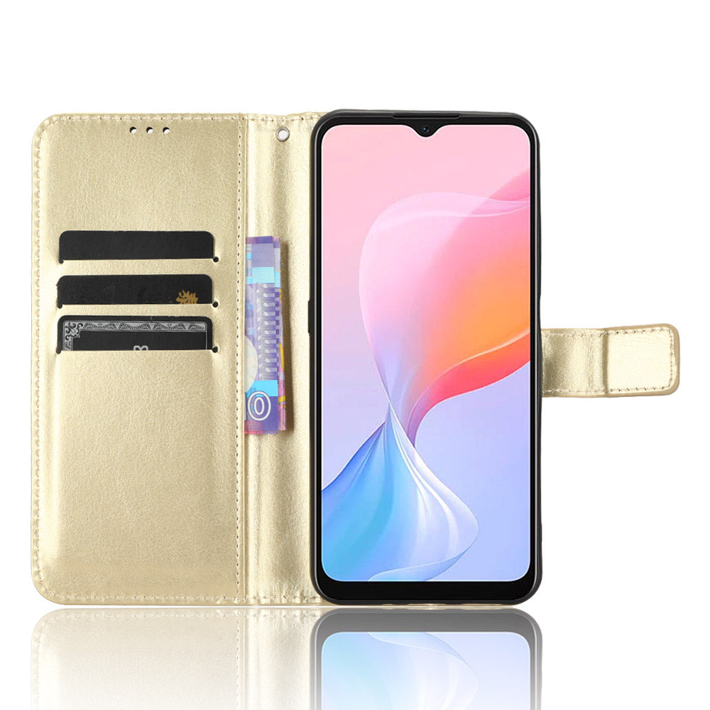 For Blackview A85 Crazy Horse Texture Wallet Phone Case PU Leather Phone Stand Cover
