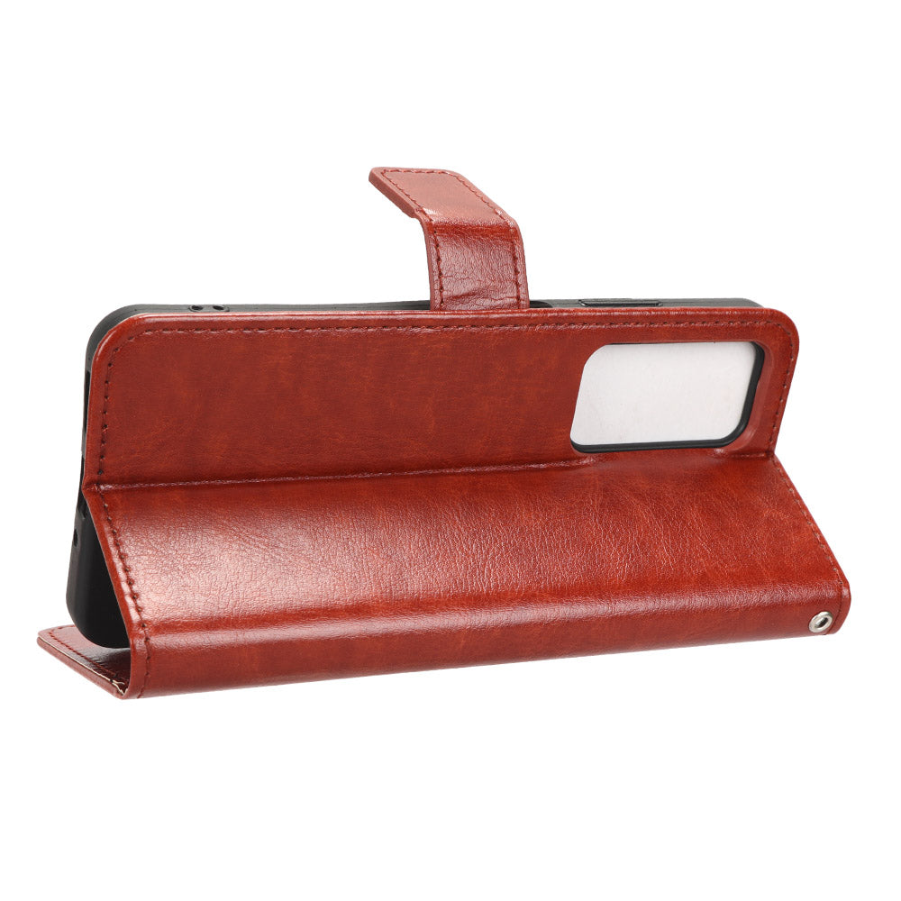 For Blackview A85 Crazy Horse Texture Wallet Phone Case PU Leather Phone Stand Cover