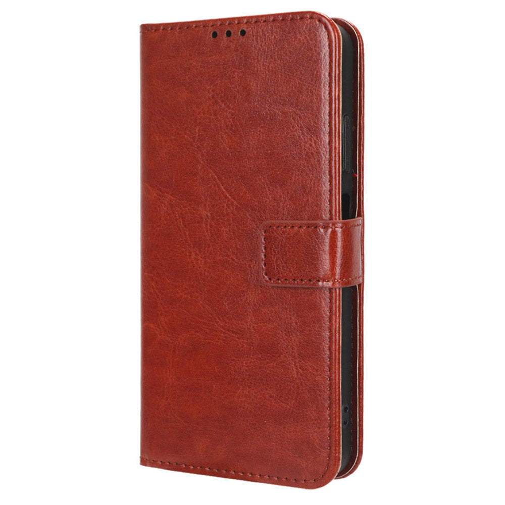 For Blackview A85 Crazy Horse Texture Wallet Phone Case PU Leather Phone Stand Cover