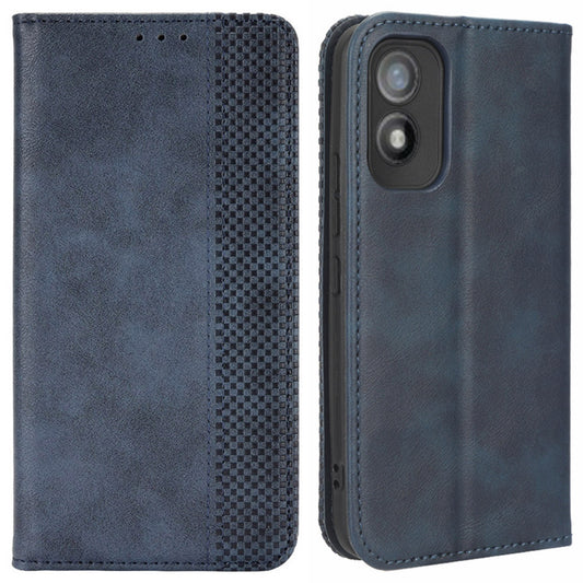 For Itel A18 Wallet Phone Case Retro PU Leather TPU Phone Cover with Stand