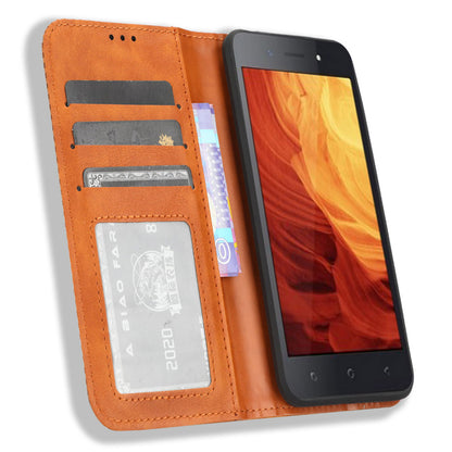 For Itel A18 Wallet Phone Case Retro PU Leather TPU Phone Cover with Stand