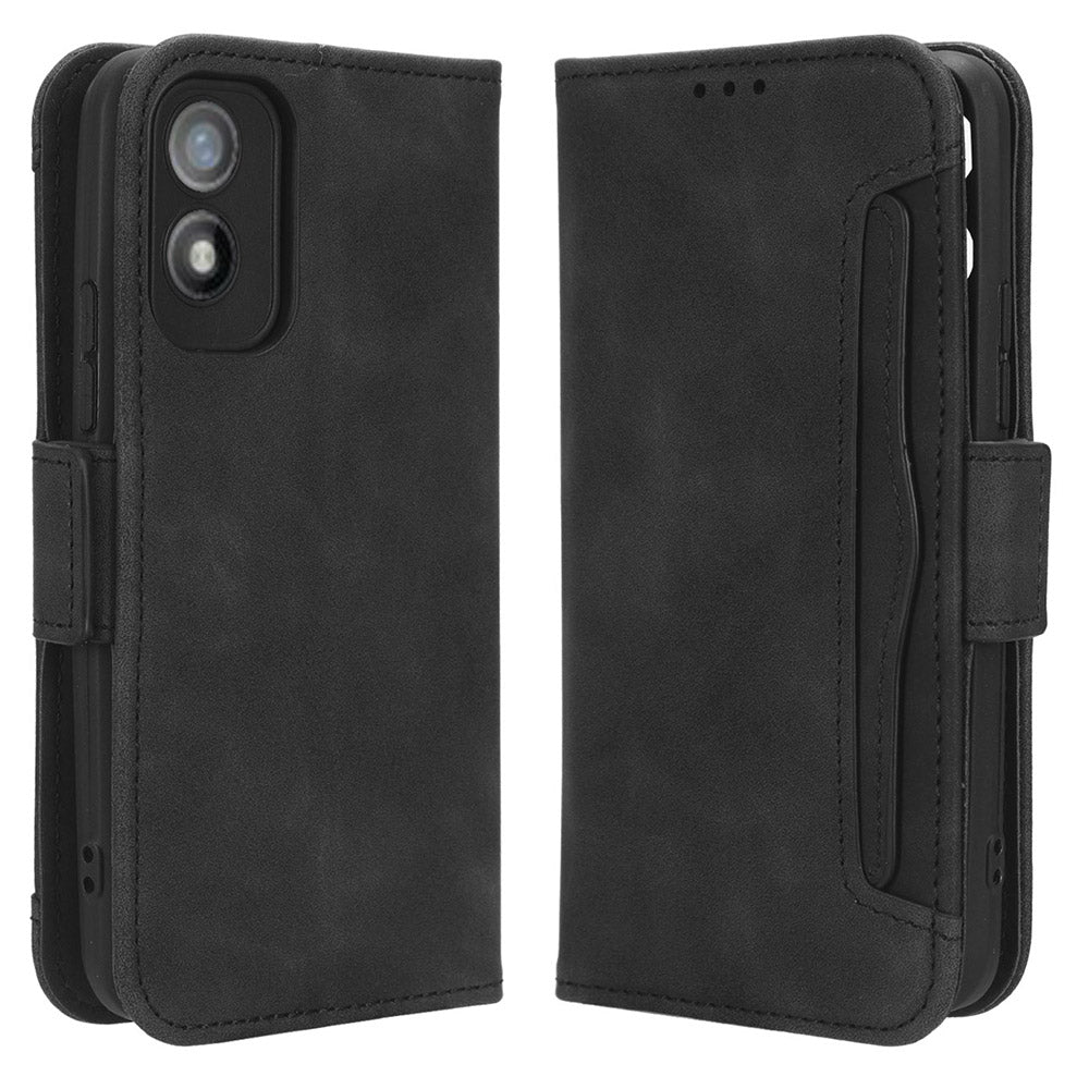For Itel A18 Multiple Card Slots Phone Case PU Leather Stand Wallet Phone Cover