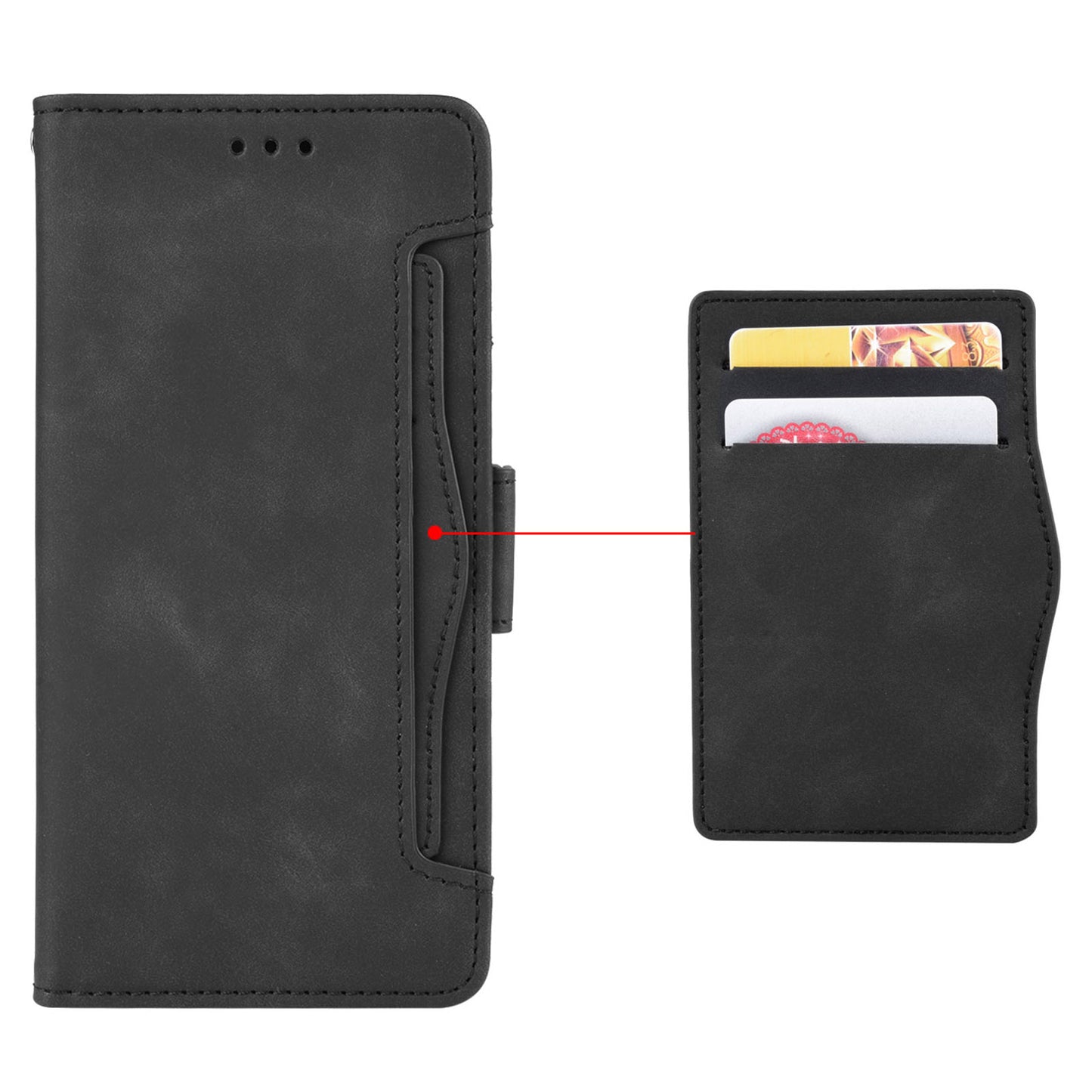 For Itel A18 Multiple Card Slots Phone Case PU Leather Stand Wallet Phone Cover