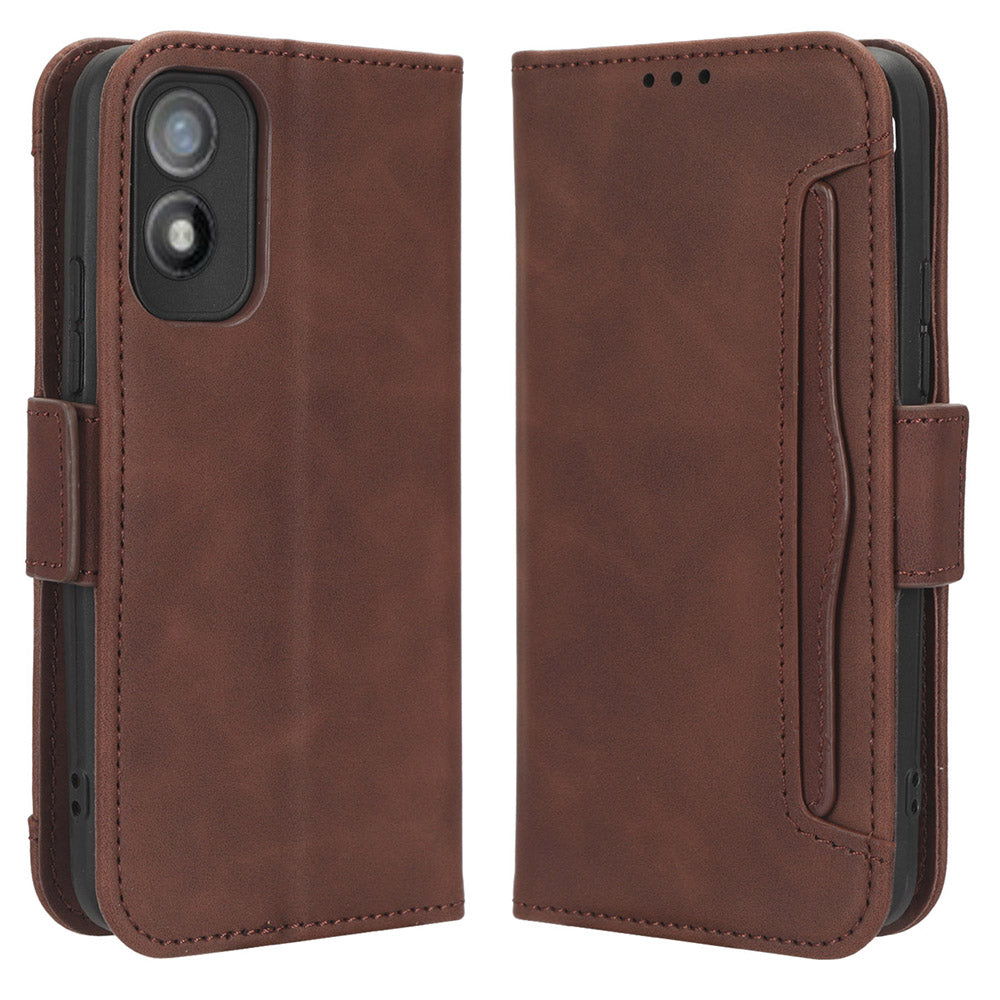 For Itel A18 Multiple Card Slots Phone Case PU Leather Stand Wallet Phone Cover