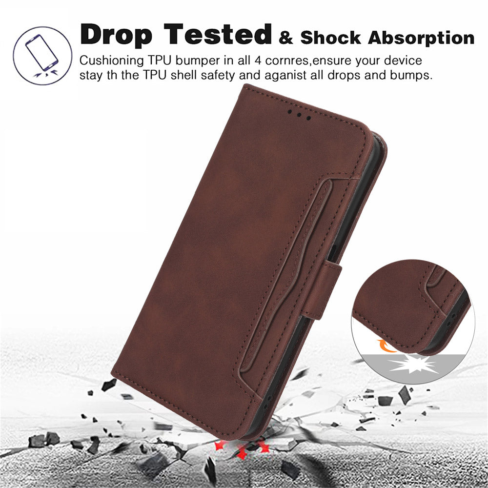 For Itel A18 Multiple Card Slots Phone Case PU Leather Stand Wallet Phone Cover