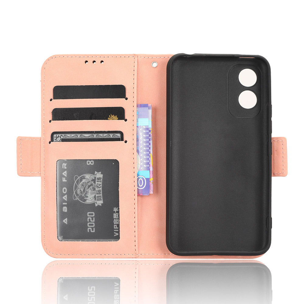 For Itel A18 Multiple Card Slots Phone Case PU Leather Stand Wallet Phone Cover