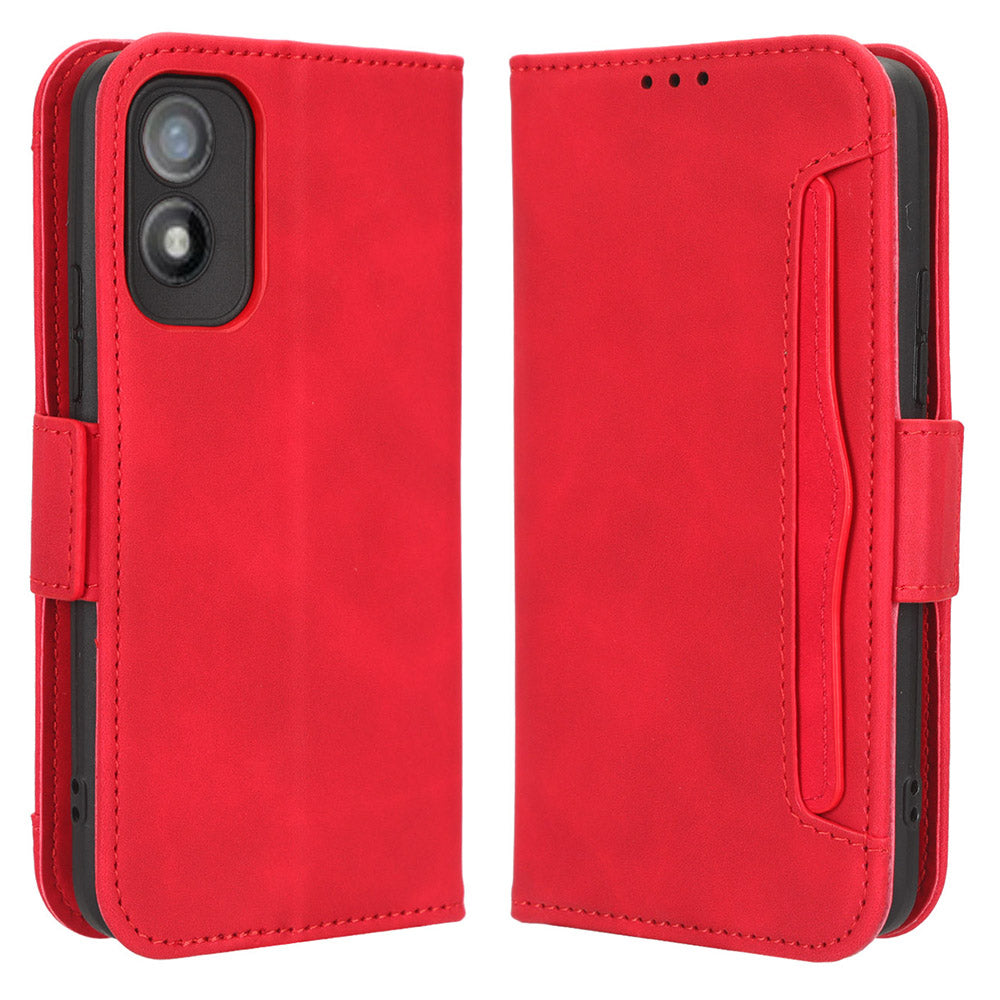 For Itel A18 Multiple Card Slots Phone Case PU Leather Stand Wallet Phone Cover