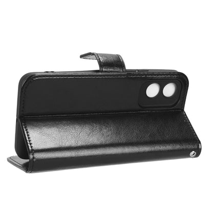 For Itel A18 Crazy Horse Texture Wallet Case PU Leather Stand Folio Flip Phone Cover
