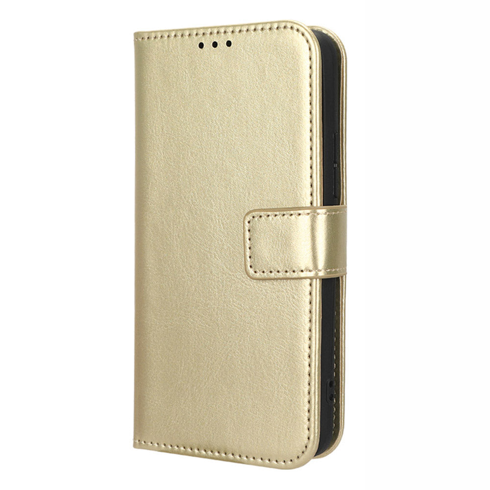 For Itel A18 Crazy Horse Texture Wallet Case PU Leather Stand Folio Flip Phone Cover