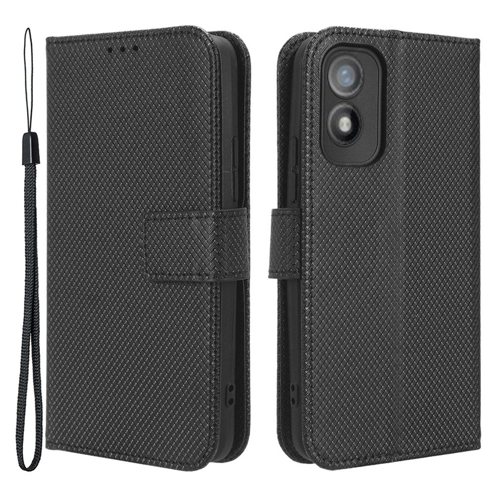 Shockproof Case for Itel A18 PU Leather Mobile Folio Flip Cover Wallet Phone Case with Stand