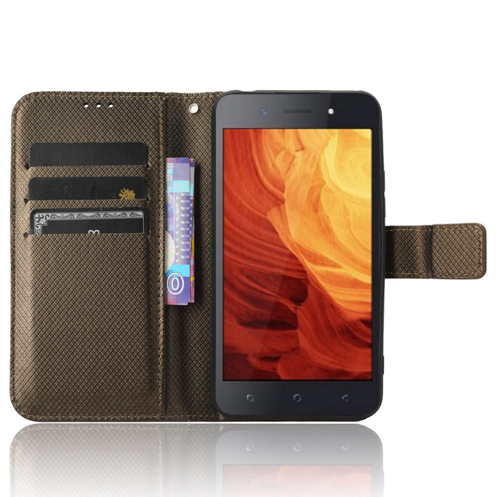 Shockproof Case for Itel A18 PU Leather Mobile Folio Flip Cover Wallet Phone Case with Stand
