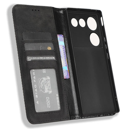 For ZTE nubia Z50 Ultra Anti-Drop Wallet Case Retro PU Leather Folio Flip Phone Cover with Stand
