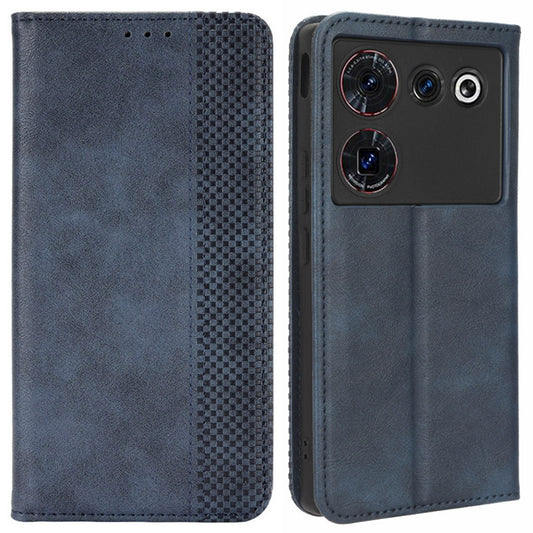 For ZTE nubia Z50 Ultra Anti-Drop Wallet Case Retro PU Leather Folio Flip Phone Cover with Stand