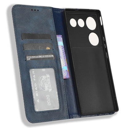 For ZTE nubia Z50 Ultra Anti-Drop Wallet Case Retro PU Leather Folio Flip Phone Cover with Stand