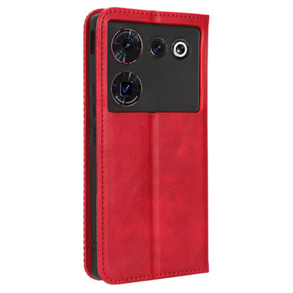 For ZTE nubia Z50 Ultra Anti-Drop Wallet Case Retro PU Leather Folio Flip Phone Cover with Stand