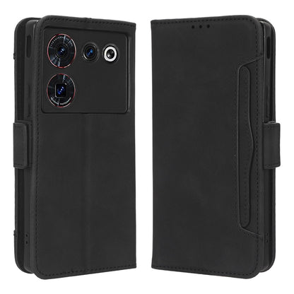 Wallet Phone Case for ZTE nubia Z50 Ultra Multiple Card Slots Phone Shell PU Leather Stand Cover