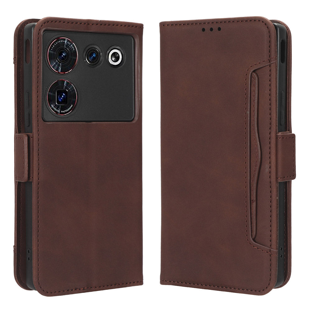Wallet Phone Case for ZTE nubia Z50 Ultra Multiple Card Slots Phone Shell PU Leather Stand Cover