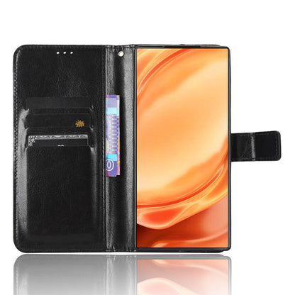 For ZTE nubia Z50 Ultra Wallet Phone Case Crazy Horse Texture PU Leather Folio Flip Cover with Stand