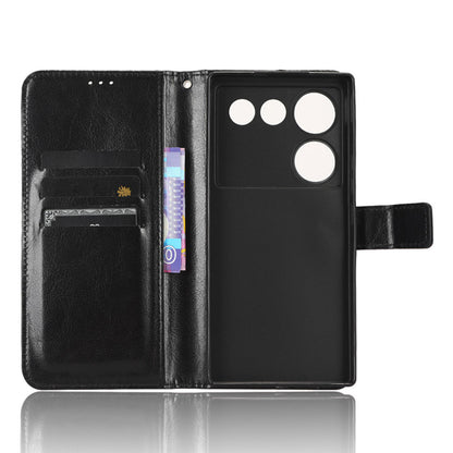 For ZTE nubia Z50 Ultra Wallet Phone Case Crazy Horse Texture PU Leather Folio Flip Cover with Stand
