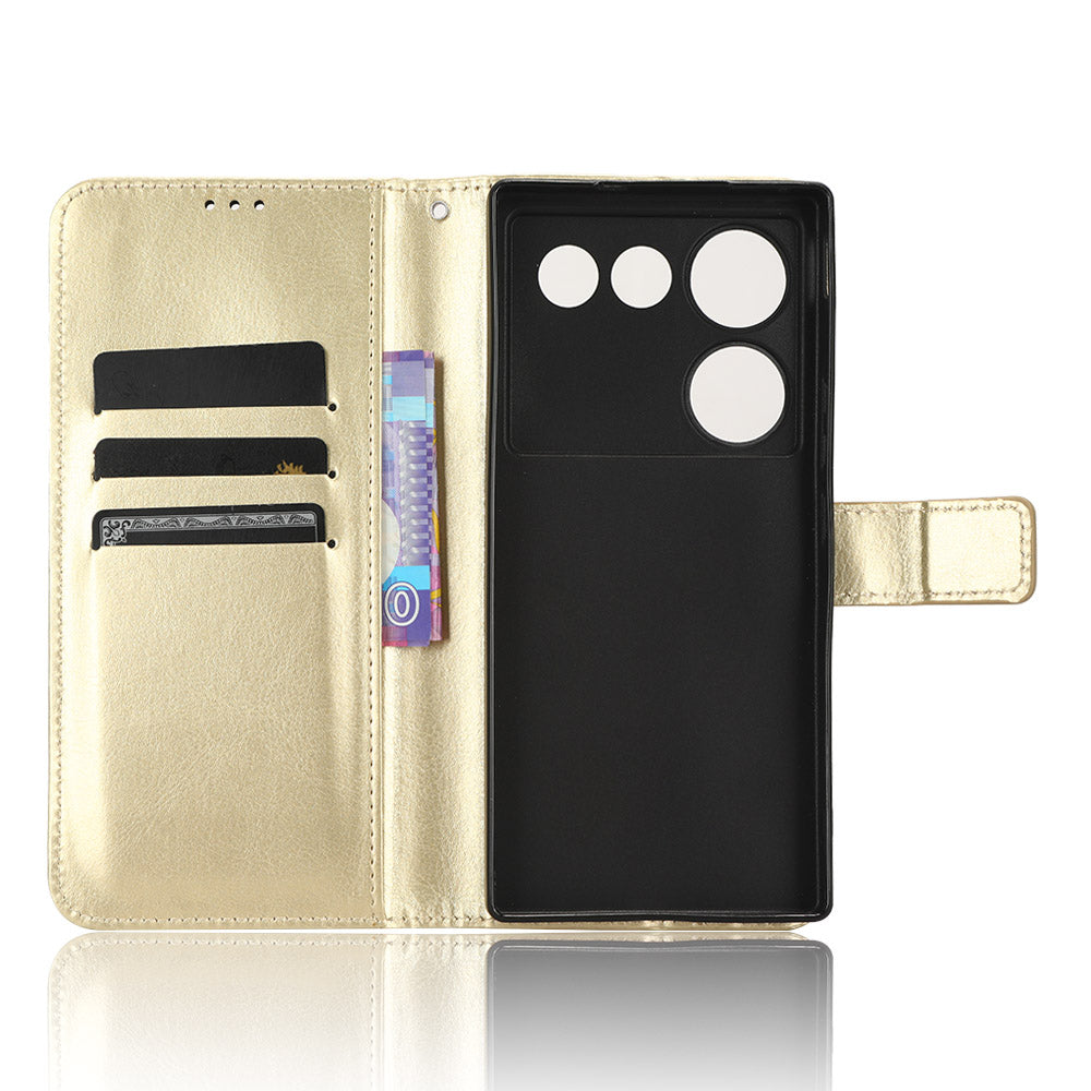 For ZTE nubia Z50 Ultra Wallet Phone Case Crazy Horse Texture PU Leather Folio Flip Cover with Stand