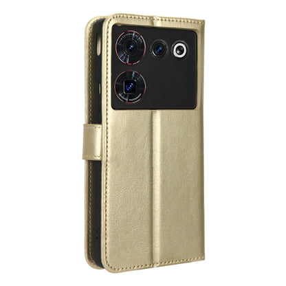 For ZTE nubia Z50 Ultra Wallet Phone Case Crazy Horse Texture PU Leather Folio Flip Cover with Stand