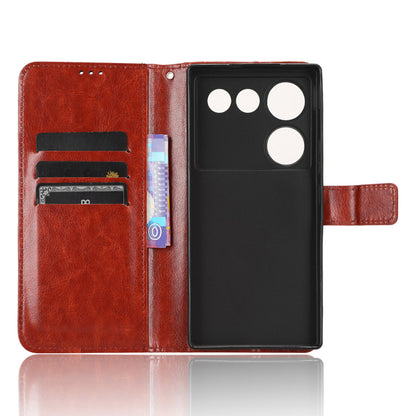 For ZTE nubia Z50 Ultra Wallet Phone Case Crazy Horse Texture PU Leather Folio Flip Cover with Stand