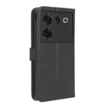For ZTE nubia Z50 Ultra Wallet Phone Case Diamond Texture Mobile Phone Shell PU Leather Stand Cover