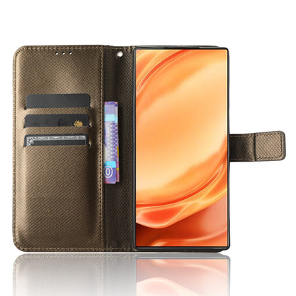 For ZTE nubia Z50 Ultra Wallet Phone Case Diamond Texture Mobile Phone Shell PU Leather Stand Cover