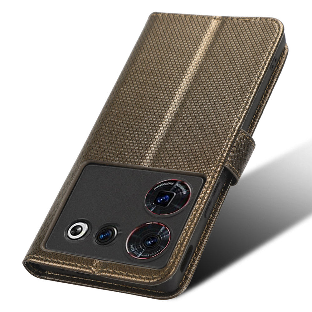 For ZTE nubia Z50 Ultra Wallet Phone Case Diamond Texture Mobile Phone Shell PU Leather Stand Cover