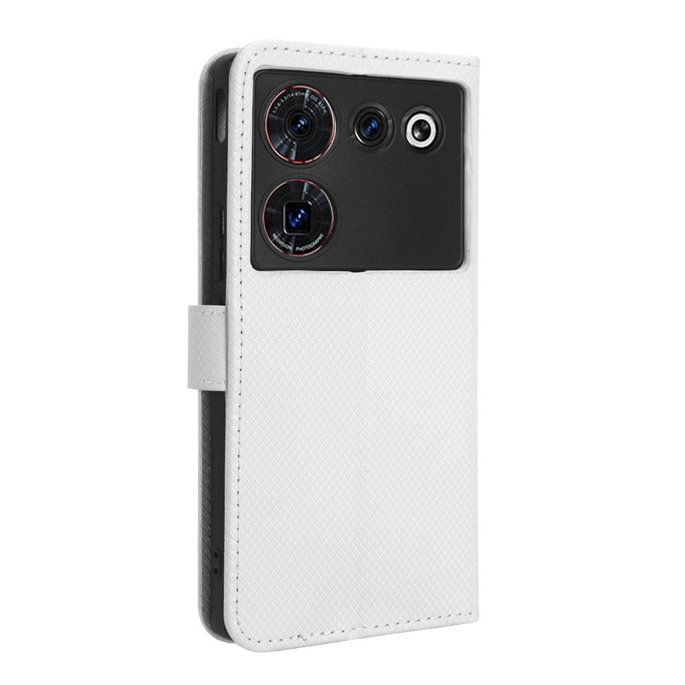 For ZTE nubia Z50 Ultra Wallet Phone Case Diamond Texture Mobile Phone Shell PU Leather Stand Cover