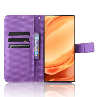 For ZTE nubia Z50 Ultra Wallet Phone Case Diamond Texture Mobile Phone Shell PU Leather Stand Cover