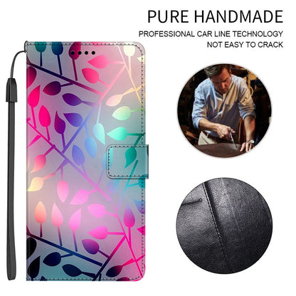For Honor X9a 5G PU Leather Phone Case Pattern Printing Folding Stand Wallet Cover with Strap