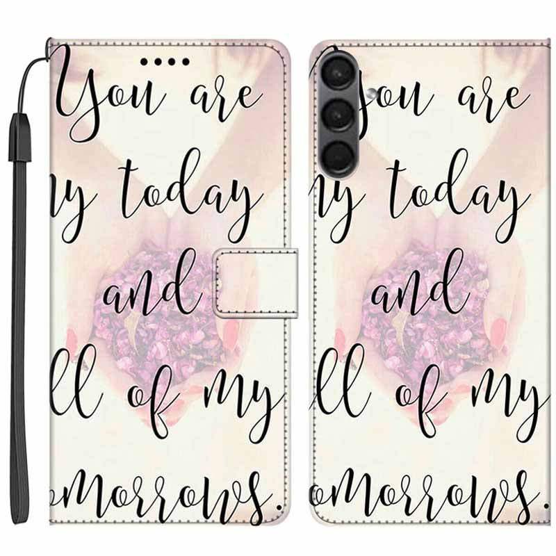 For Samsung Galaxy A24 4G PU Leather Wallet Case Pattern Printing Stand Phone Cover with Strap