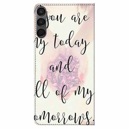 For Samsung Galaxy A24 4G PU Leather Wallet Case Pattern Printing Stand Phone Cover with Strap