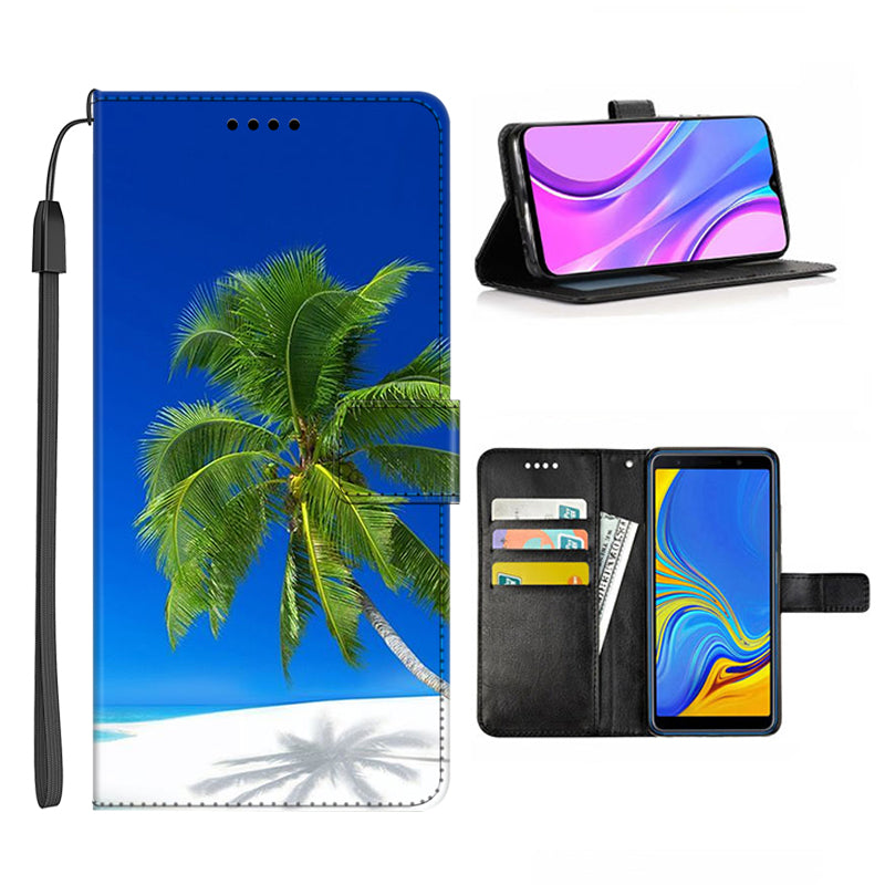 For Samsung Galaxy A24 4G PU Leather Wallet Case Pattern Printing Stand Phone Cover with Strap