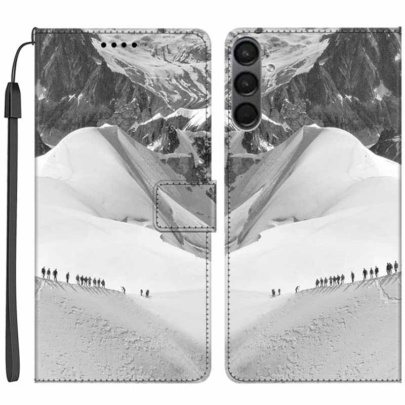 For Samsung Galaxy A24 4G PU Leather Wallet Case Pattern Printing Stand Phone Cover with Strap