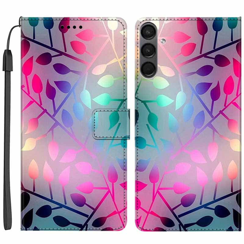 For Samsung Galaxy A24 4G PU Leather Wallet Case Pattern Printing Stand Phone Cover with Strap