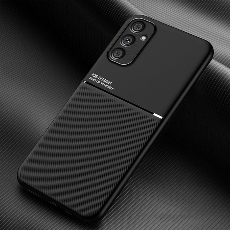 For Samsung Galaxy A34 5G Smartphone Case Lines Imprinted Leather+TPU Cell Phone Cover
