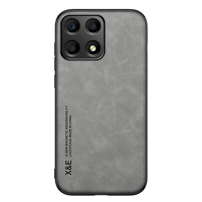 X&E For Honor X8a 4G PU Leather Coated TPU+PC Phone Case Skin-touch Phone Cover