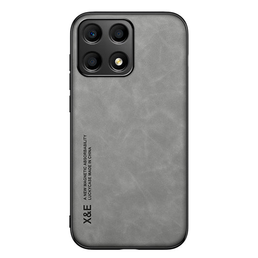X&E For Honor X8a 4G PU Leather Coated TPU+PC Phone Case Skin-touch Phone Cover
