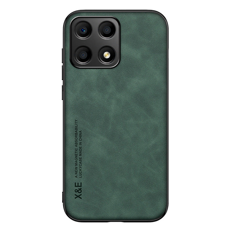 X&E For Honor X8a 4G PU Leather Coated TPU+PC Phone Case Skin-touch Phone Cover