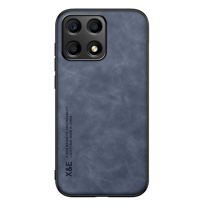 X&E For Honor X8a 4G PU Leather Coated TPU+PC Phone Case Skin-touch Phone Cover
