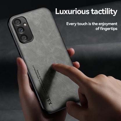 X&E For Samsung Galaxy A34 5G Mobile Phone Case Skin-touch PU Leather Coated TPU+PC Phone Cover
