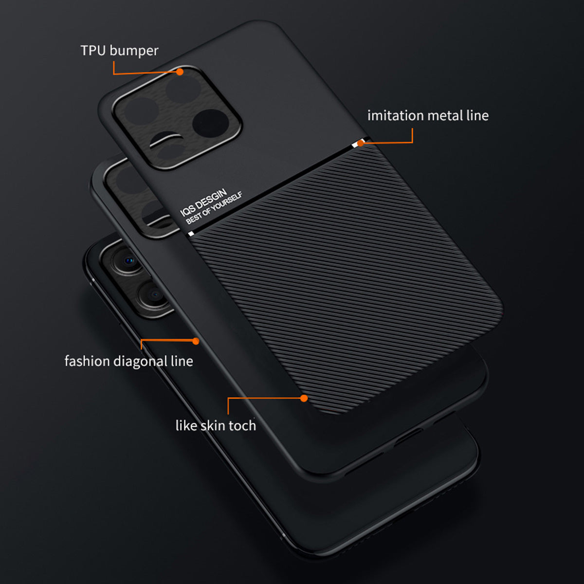For Honor X8a 4G Cell Phone Case Lines Imprinted PU Leather+TPU Shockproof Cover