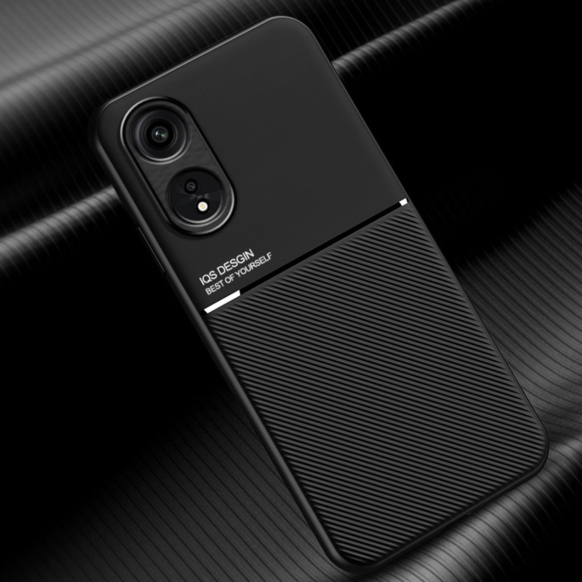 For Oppo A1 Pro 5G / Reno8 T 5G PU Leather+TPU Phone Case Lines Imprinted Protective Phone Cover