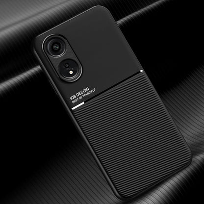 For Oppo A1 Pro 5G / Reno8 T 5G PU Leather+TPU Phone Case Lines Imprinted Protective Phone Cover