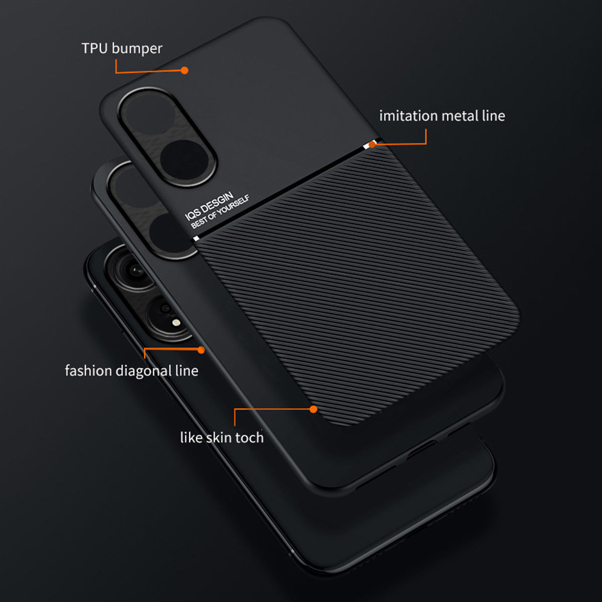 For Oppo A1 Pro 5G / Reno8 T 5G PU Leather+TPU Phone Case Lines Imprinted Protective Phone Cover