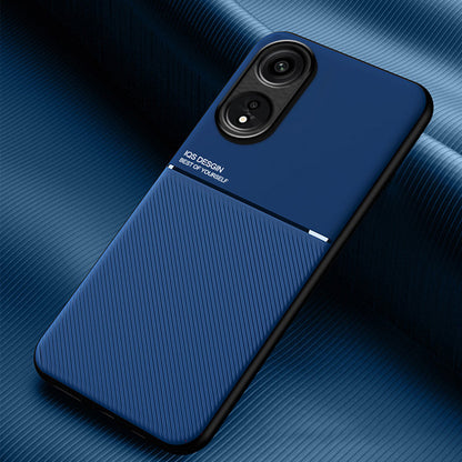 For Oppo A1 Pro 5G / Reno8 T 5G PU Leather+TPU Phone Case Lines Imprinted Protective Phone Cover